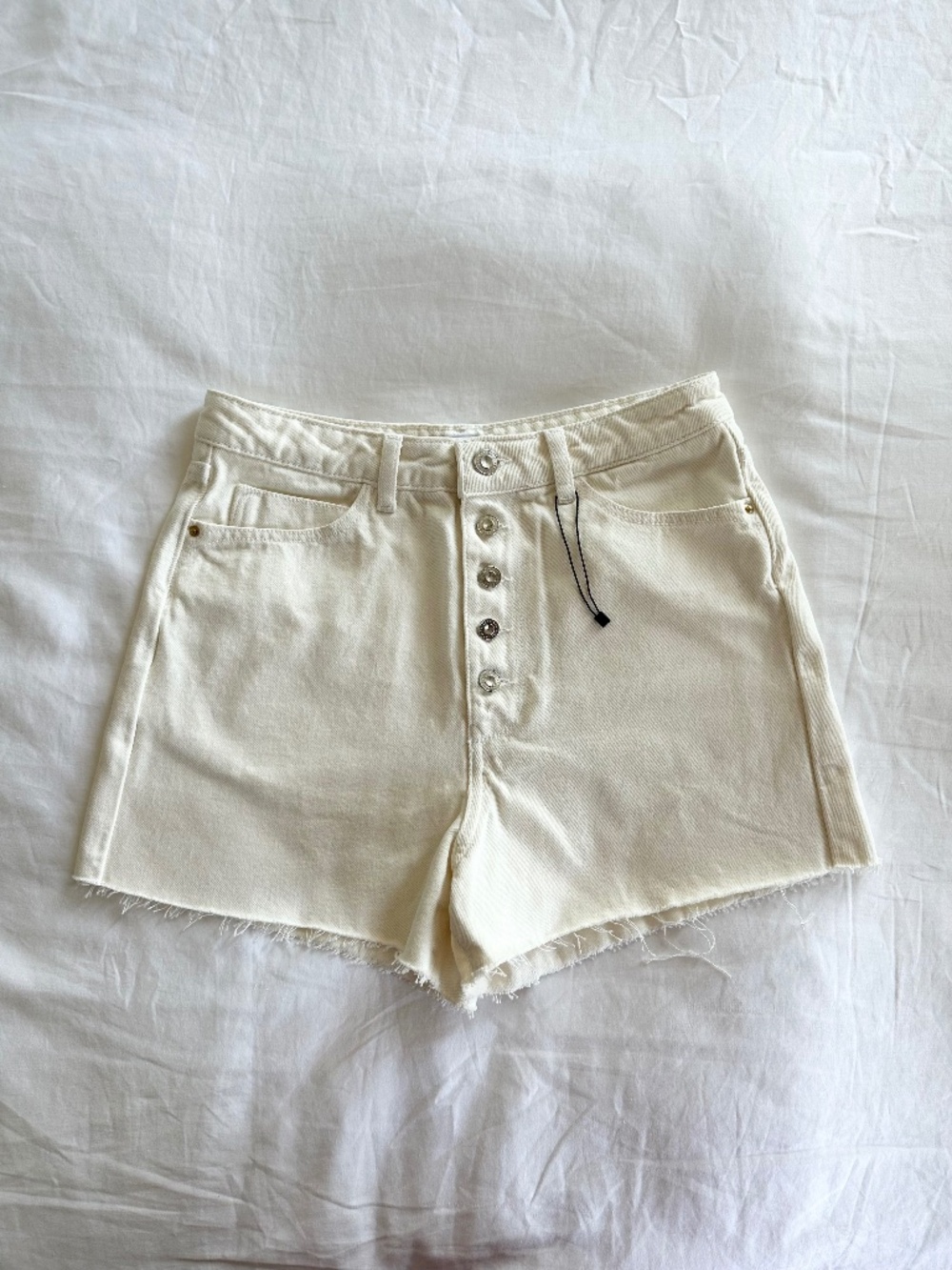 🆕 ZARA High-Waisted Denim Shorts Size Small